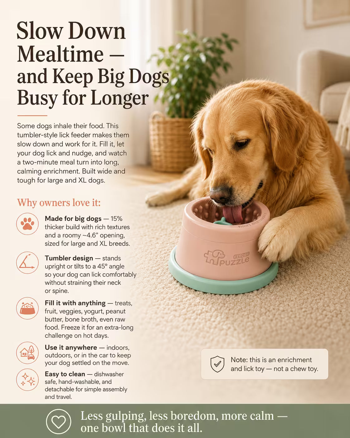 BusyBowl Interactive Puzzle Feeder for Dogs