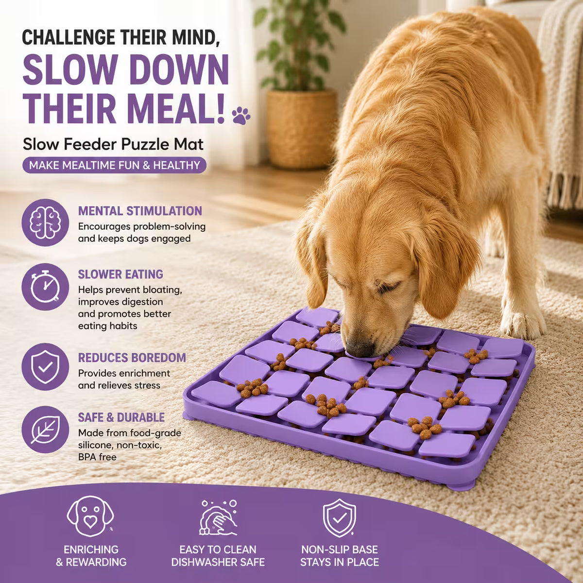 ForageMat Pro Snuffle Mat – Interactive Puzzle Feeder