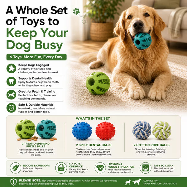 RollTreat Puzzle Ball – Treat-Dispensing Enrichment Toy
