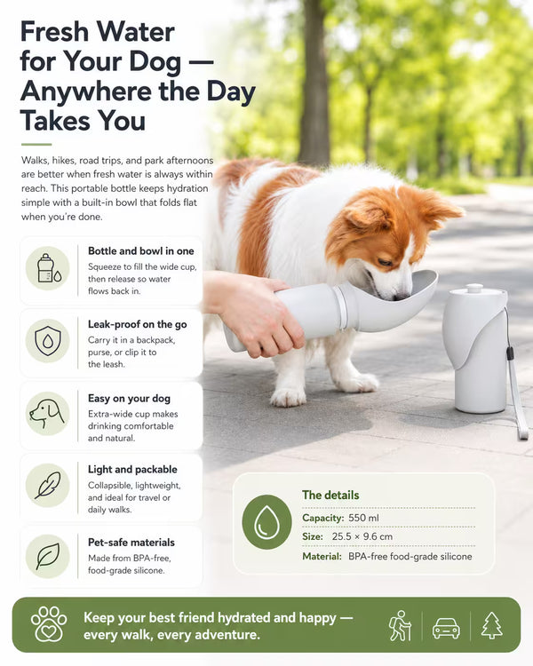 TrailSip Portable Dog Water Bottle